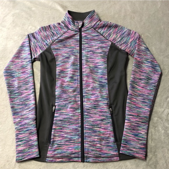 Ideology Multi-Color Activewear Athletic Full Zip Jacket - Picture 3 of 10